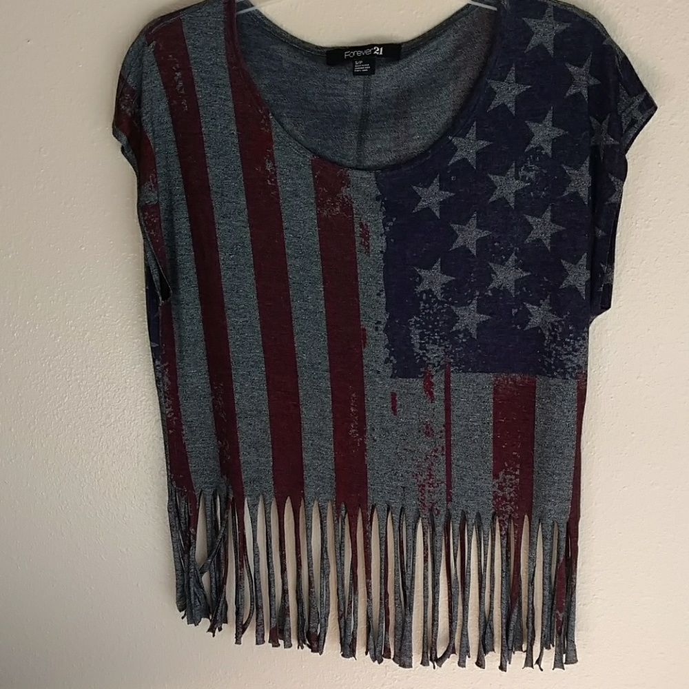 Forever 21 Flag Shirt